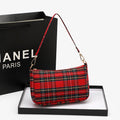 Casual Christmas Plaid Underarm Shoulder Bag 6W10BBG2209