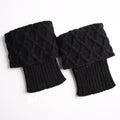 Diamond Crochet Short Cable Knit Boot Cuffs 6W8FSO882