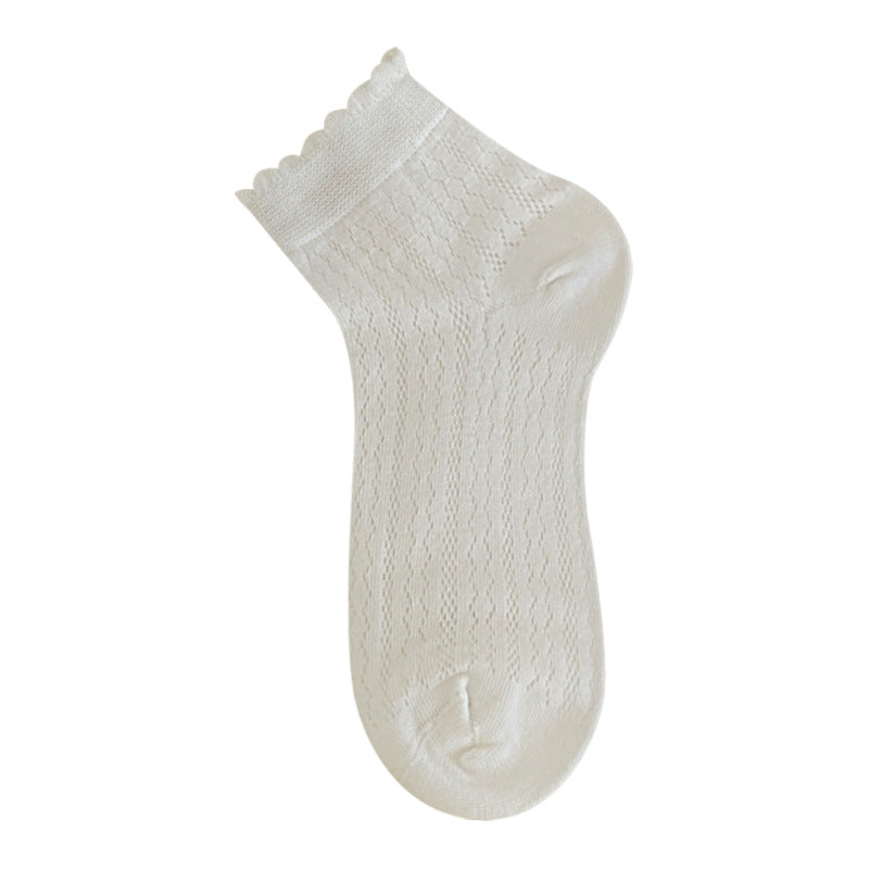 Cute Mesh Ruffle Ankle Socks - DippedShop Wholesale - #7987