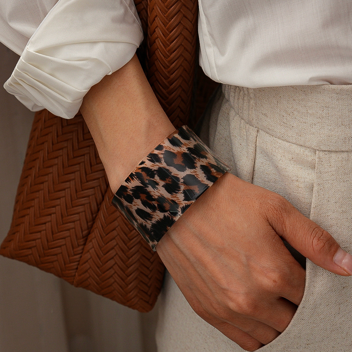 Retro Leopard Print Aceylic Wi - DippedShop Wholesale - #2067