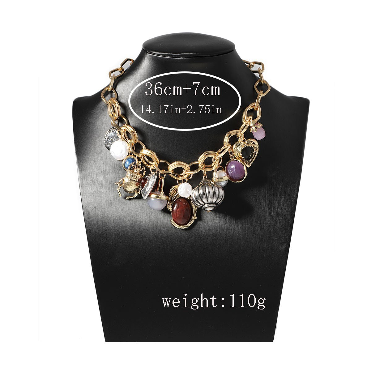 Vintage Exaggerated Tassel Pendant Choker Necklace 6W6JNC622