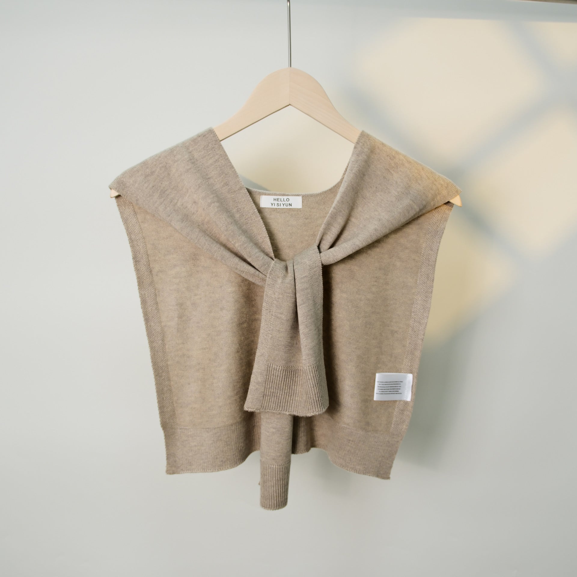 Casual Solid Color Sweater Knit Shawl Wrap 6W6NSC60