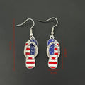 Stylish USA Flag Slipper Pendant Hook Earring 8ZA6JER182L