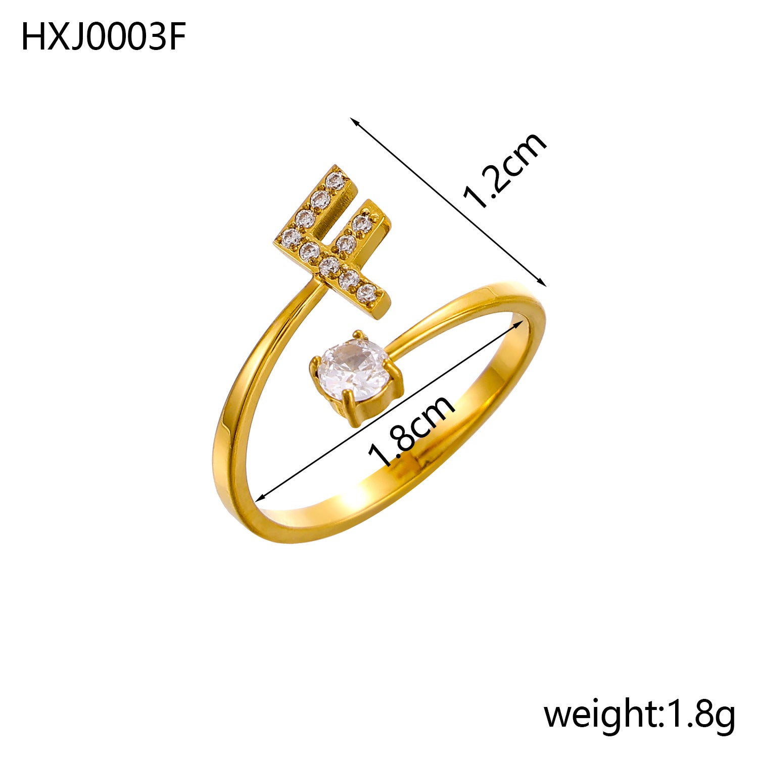 Simple Gold Plated Rhinestone - DippedShop Wholesale - #1267