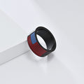 Minimalist USA Flag Pattern Wide Rings 8ZA6JRG201T
