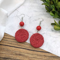 Rattan Dangle Earrings Beach - DippedShop Wholesale - #9251