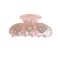 Rhinestone Heart Hair Claw - DippedShop Wholesale - #0723