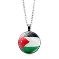 Stylish Country Flag Football Shape Pendant Necklace 8ZA6JNC279T