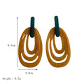Multi-Layer Oval Dangle Earrings - DippedShop Wholesale - #1939