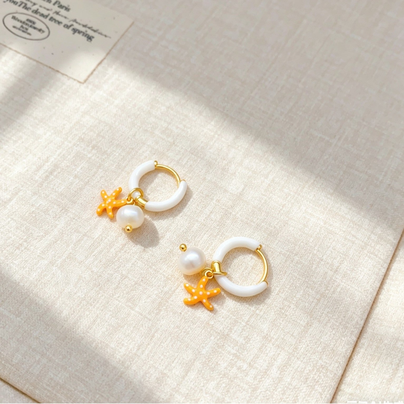Starfish Pendant Hoop Earrings - DippedShop Wholesale - #0659