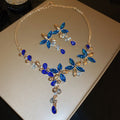 Stylish Rhinestones Tassel Choker Necklace 6W6JNC978