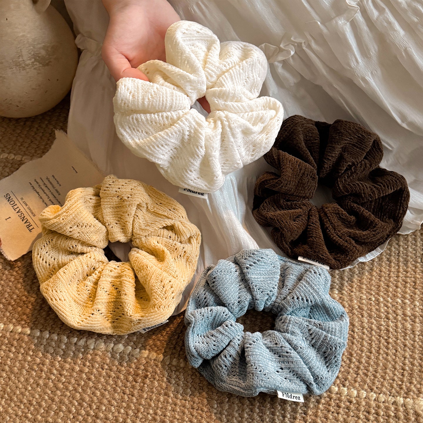 Knit Hair Scrunchie - DippedShop Wholesale - #0819