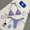 Striped Halter Bikini - DippedShop Wholesale - #1075