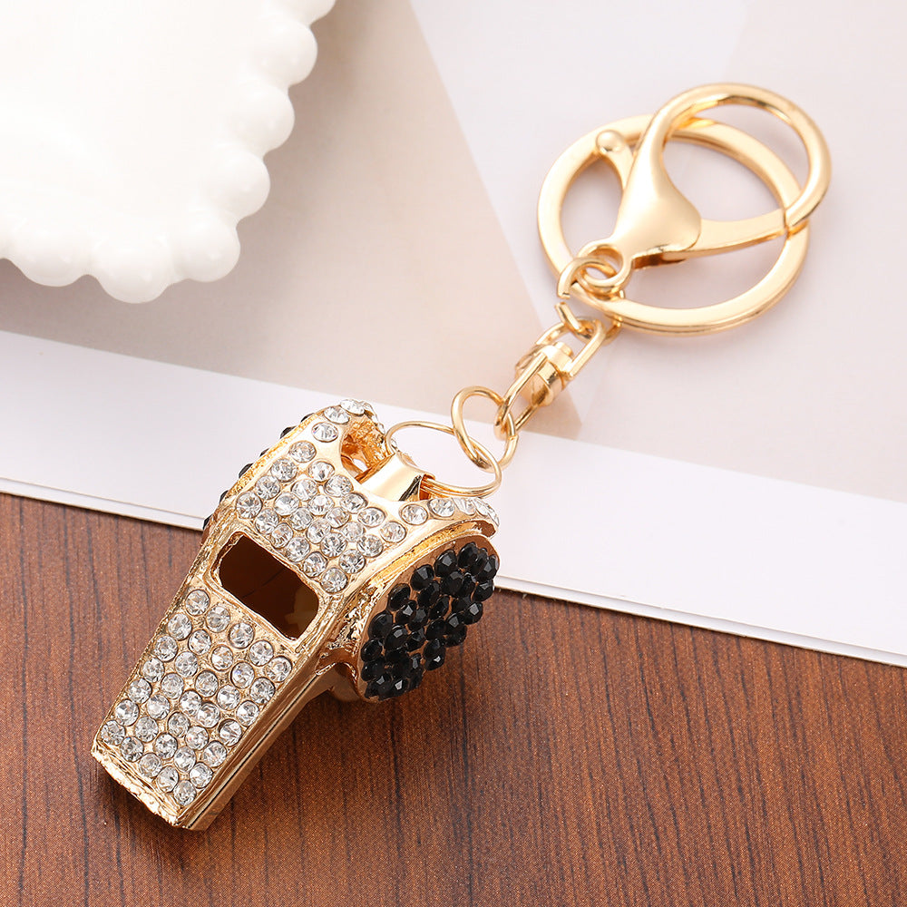 Rhinestone Whistle Keychain - DippedShop Wholesale - #9411