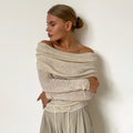 Off Shoulder Knit Top - DippedShop Wholesale - #2611