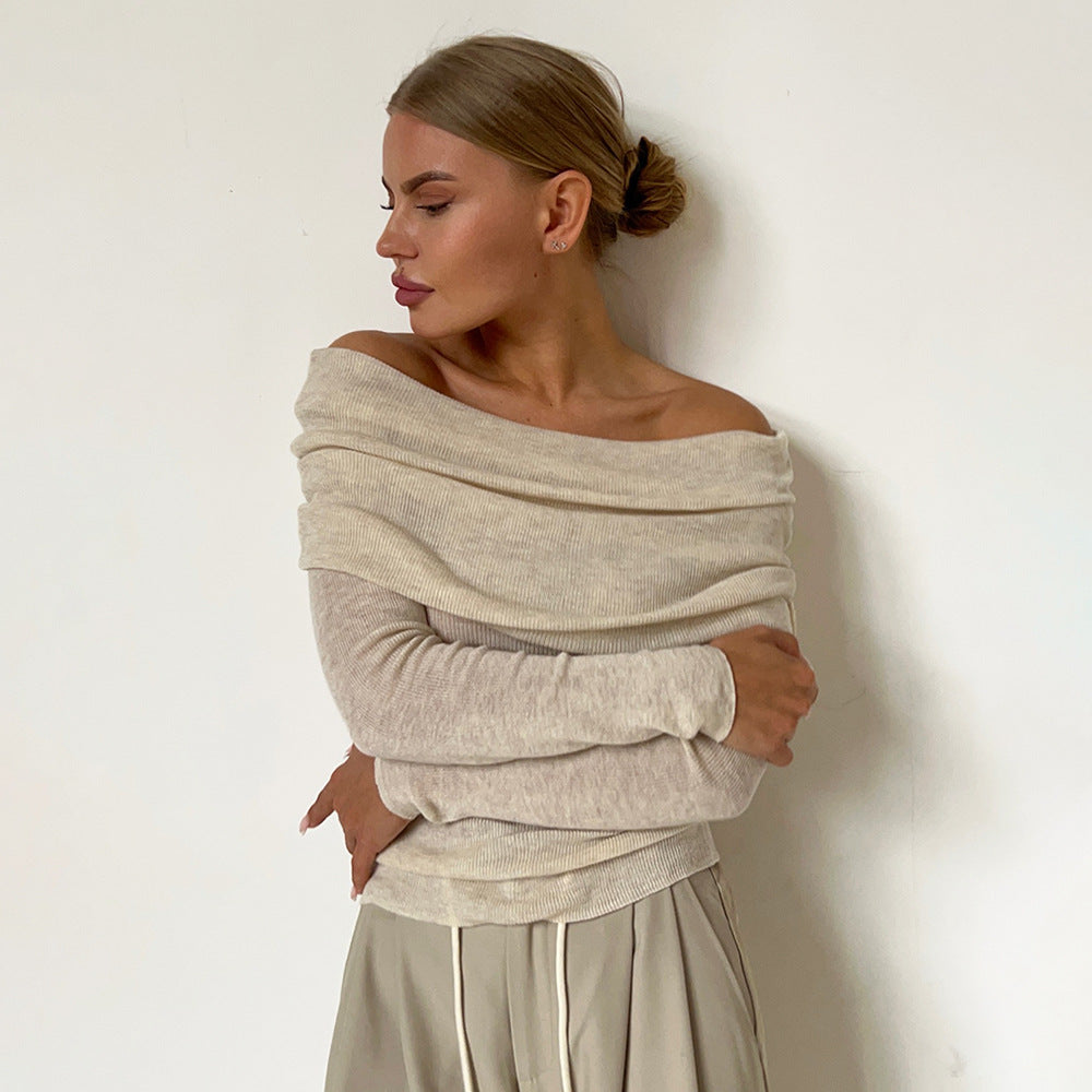 Off Shoulder Knit Top - DippedShop Wholesale - #2611