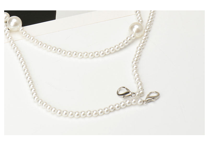 Elegant Layered Pearl Chain Ve - DippedShop Wholesale - #5187