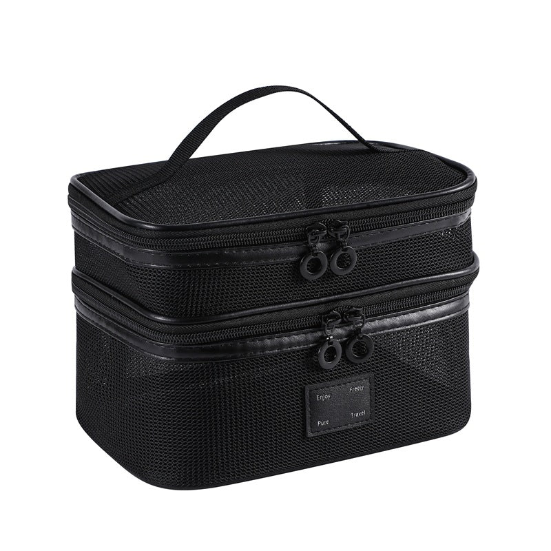 Solid Color Mesh Large Capacity Make Up Bags DP25C639