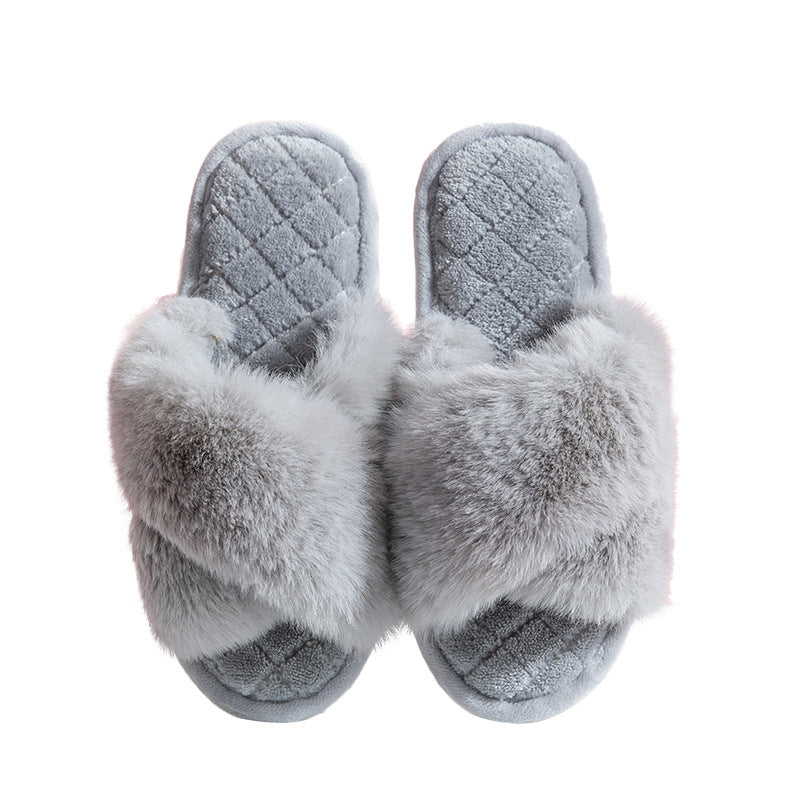 Fuzzy Plush Indoor Slippers - DippedShop Wholesale - #6627