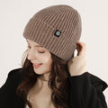 Casual Wool Blend Solid Color Knit Banie Hat 6W6HAT660