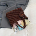 Casual Hand-Crochet Solid Color Handbag 6W10BBG1770