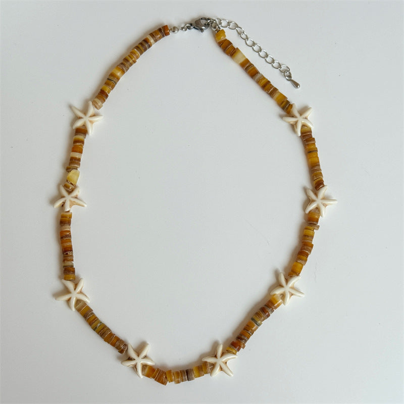 Vintage Starfish Beaded Necklace - DippedShop Wholesale - #0531