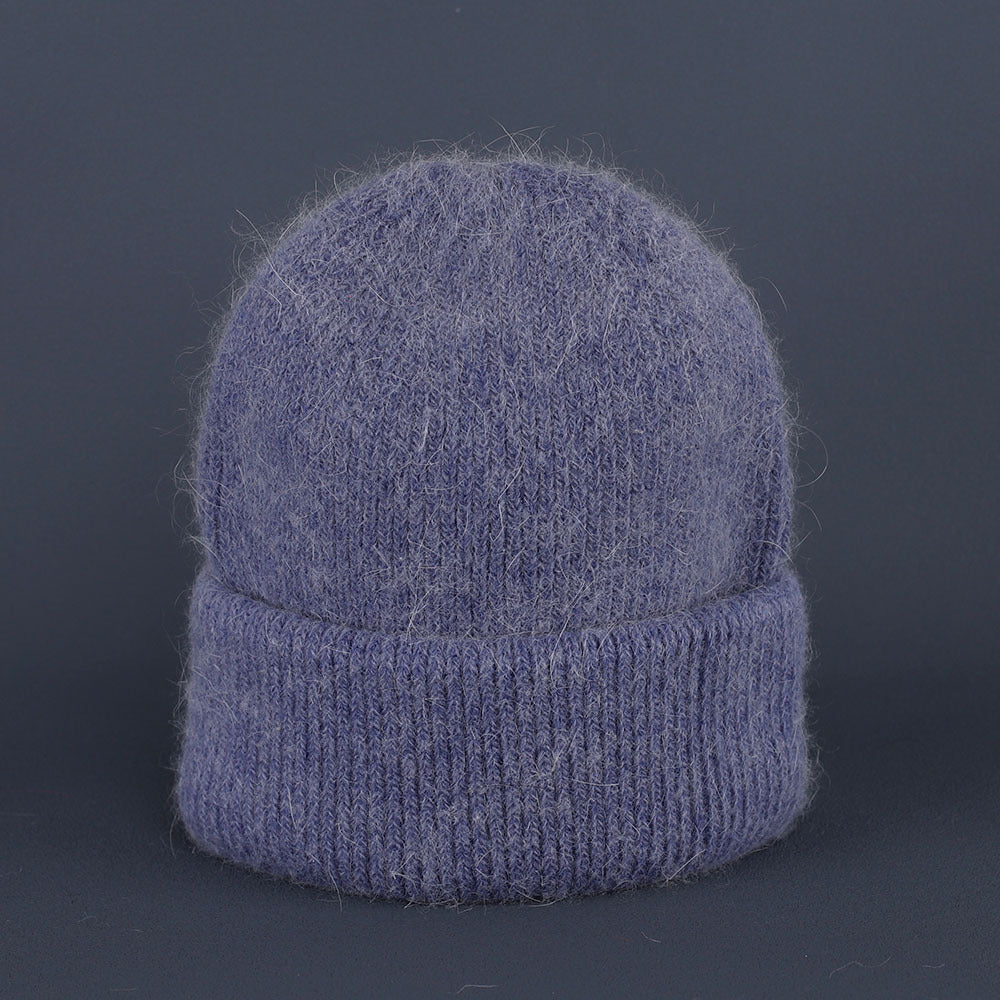 Simple Solid Warm Cuffed Ribbed Knit Beanie 6W6HAT687
