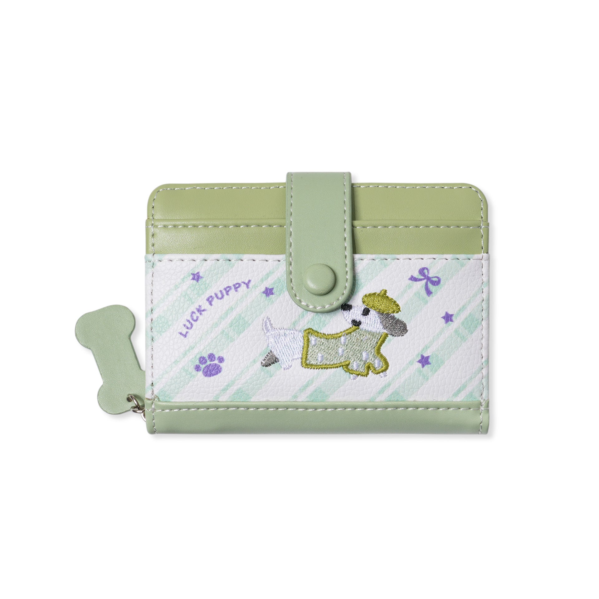 Chic Puppy Embroidery Bowknot Print Coin Purse 6S10BWB119