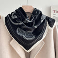 Stylish Letters Print Square Silk Scarf 6W6NSI199