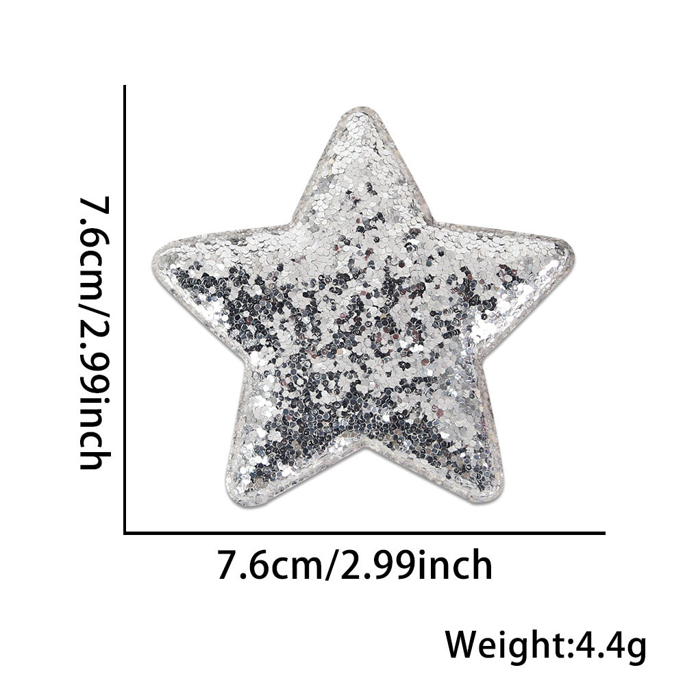 Exquisite Solid Color Sequin Star Hair Clip 8AS6HCP72L