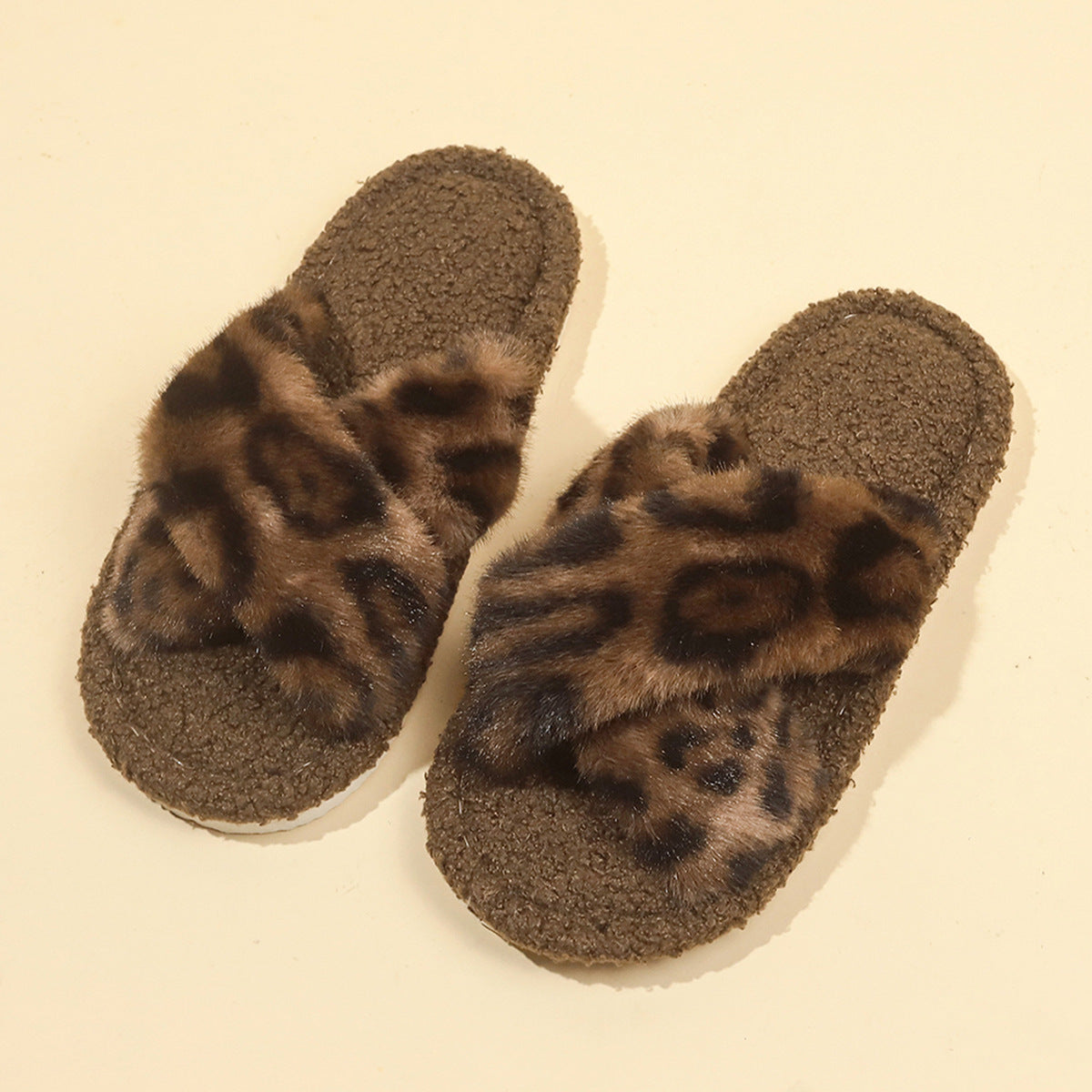 Plush Non-Slip Slide Slippers - DippedShop Wholesale - #9139