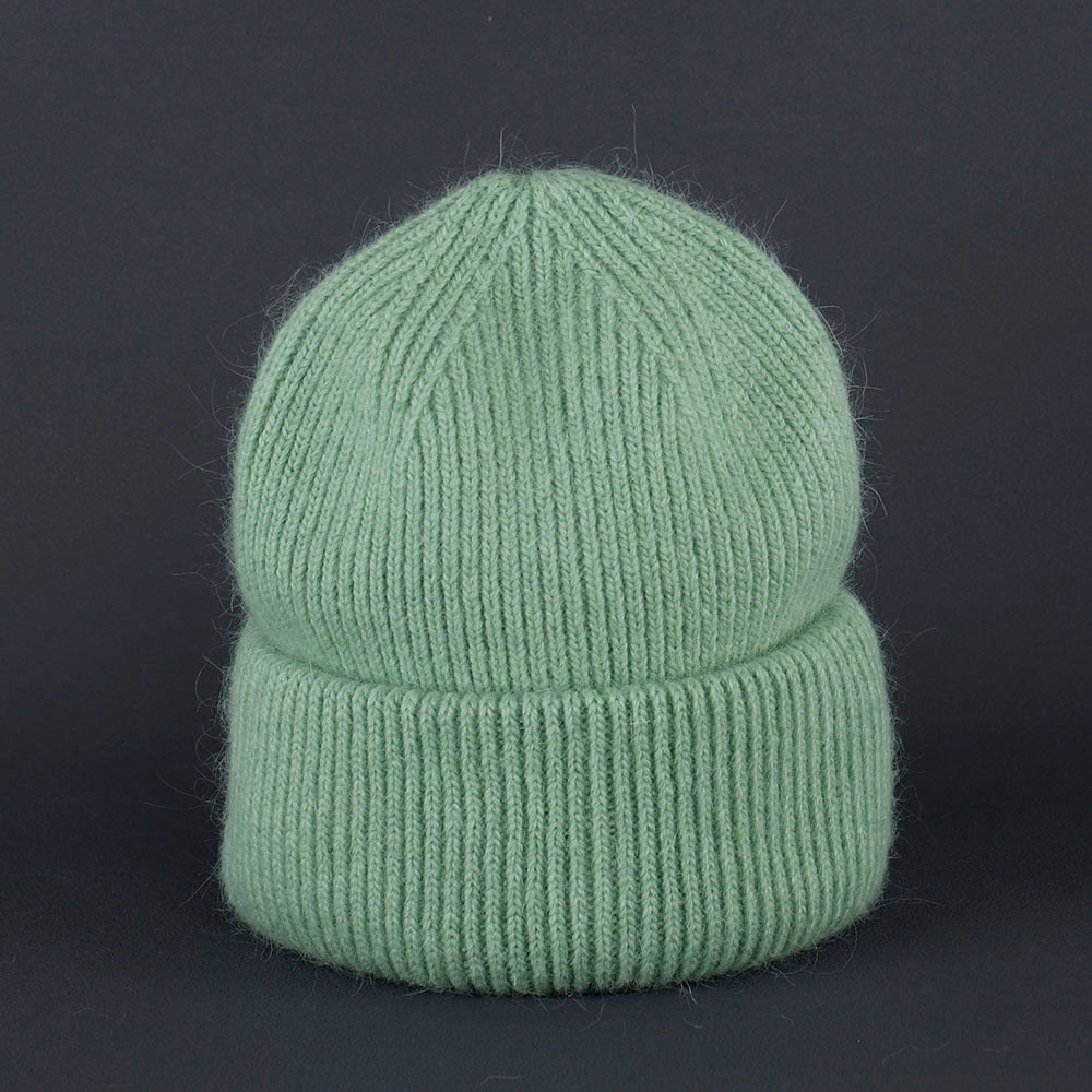 Simple Solid Warm Cuffed Ribbed Knit Beanie 6W6HAT687
