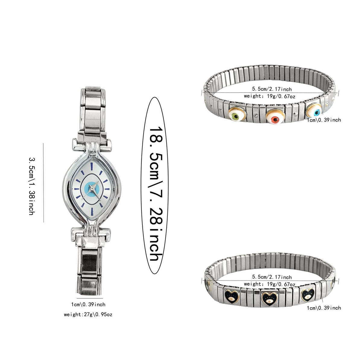 Evil-Eye Analog Bracelet Watch - DippedShop Wholesale - #0835