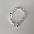Simple Transparent Crystal Beaded Chain Bracelet 6W6JBR340