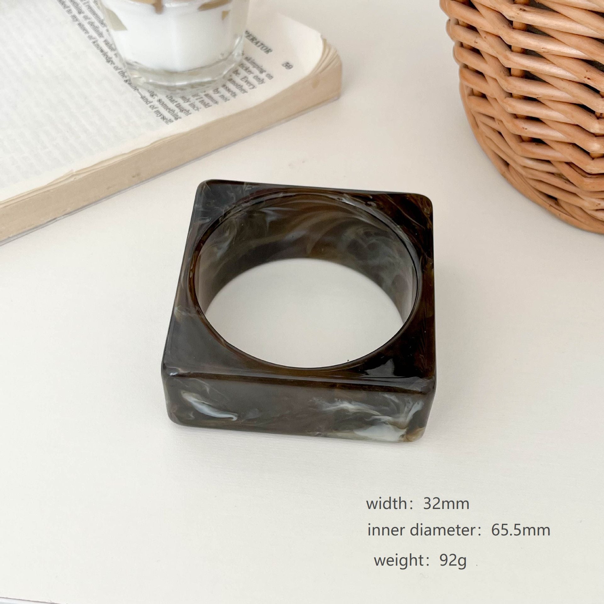 Retro Resin Stackable Geometri - DippedShop Wholesale - #9795