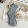 Minimalist Solid Color Cotton Slouch Socks 6W8FSO544