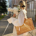 Casual Color Block Large Capacity Shoulder Bag 6W10BBG1959