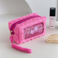 Cute Heart Print Plush Cosmetic Bag 6S5CO110
