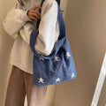 Retro Star Color Block Knit Shoulder Bag 6W10BBG1766