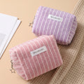 Simple Color Block Striped Portable Cosmetic Bag 6C5CO268