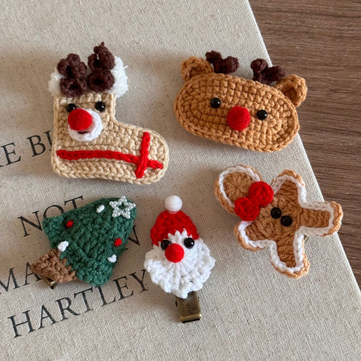 Crochet Christmas Tree Hair Clip - DippedShop Wholesale - #0387