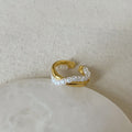 Open Pearl Rhinestone Ring - DippedShop Wholesale - #1875