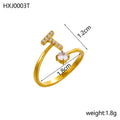 Simple Gold Plated Rhinestone - DippedShop Wholesale - #0467