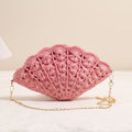 Shell Shaped Woven Crossbody Bag - DippedShop Wholesale - #0803