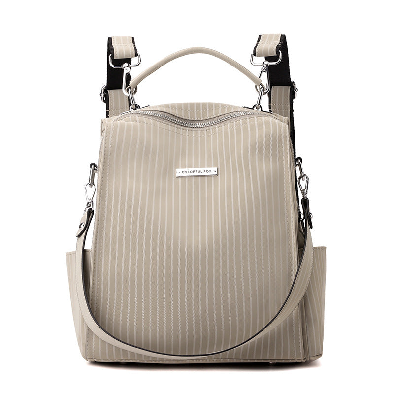 Minimalist Striped Large Capacity Backpack 6S10BBG1456