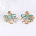 Gold Octopus Stud Earrings - DippedShop Wholesale - #7123