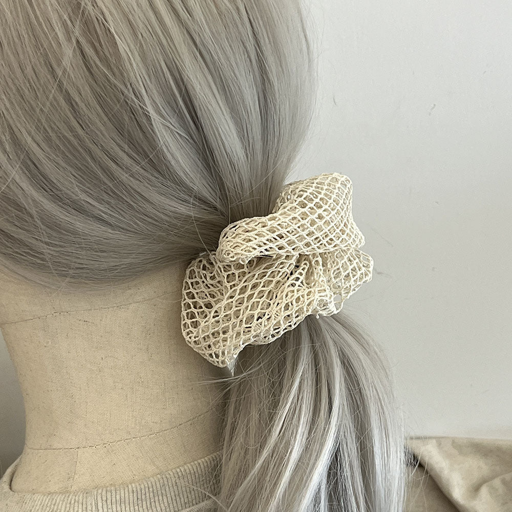 Vintage Hollow Out Knitted Fishnet Beach Scrunchies MK2BW6W6HSR47