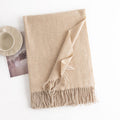 Warm Solid Color Tassel Scarf 6W6NSW305
