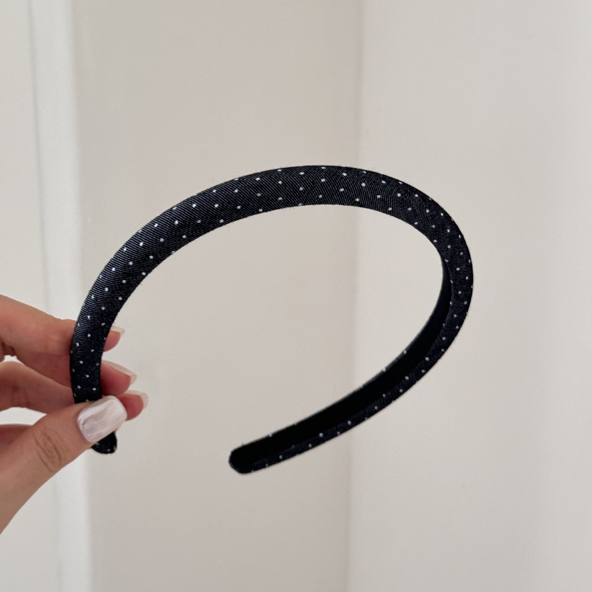 Vintage Polka Dots Non Slip Thin Headband MK2PIM6W6HBD73