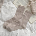 Floral Jacquard Cotton Socks - DippedShop Wholesale - #9379